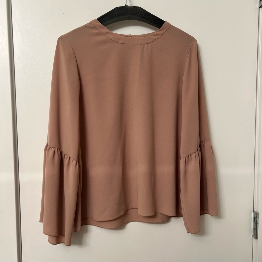 Wilfred Pink Flared‑Sleeve Blouse – Size Medium